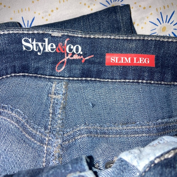 STYLE & CO Slim Leg Pants Women’s Jeans With decorated sequins Size 10 - Picture 8 of 10